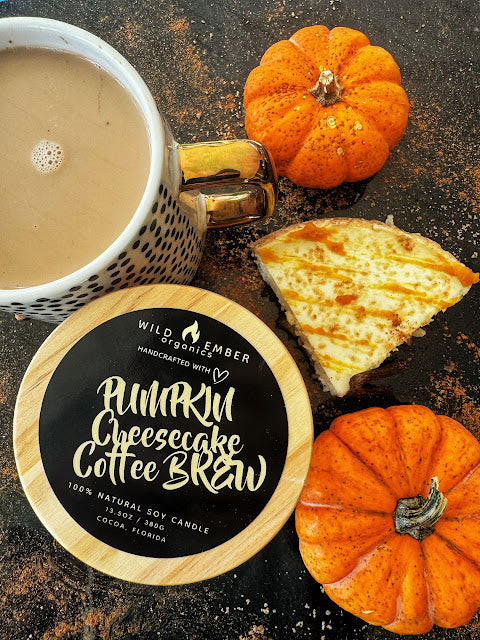 (PUMPKIN CHEESECAKE COFFEE BREW) Soy Candle 13.5oz